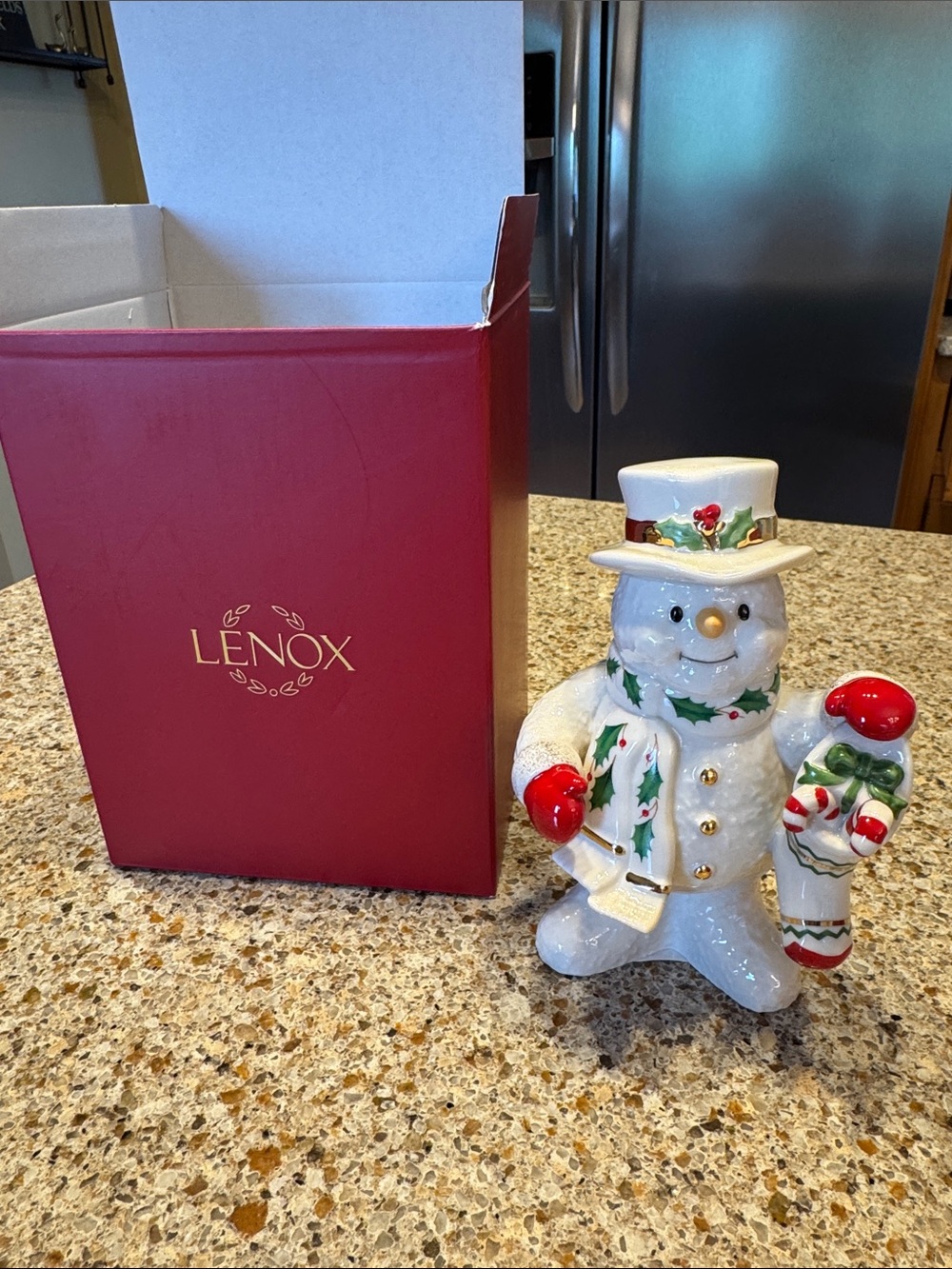 NIP NWT 2023 Lenox Happy Holly Days Snowman Figurine